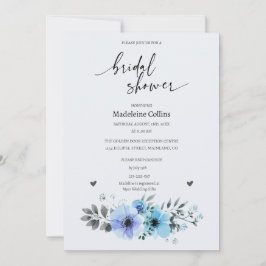 Convite de buquê floral personalizado para chá de