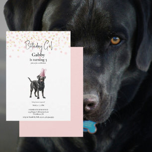Convite de Cachorro Personalizado com Aquarela em