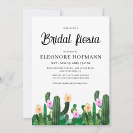 Convite de Cactos Flores Bridal Fiesta