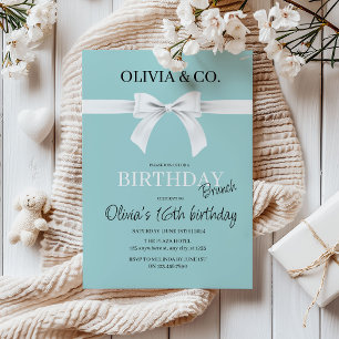 Convite de café da manhã de aniversário na Tiffany