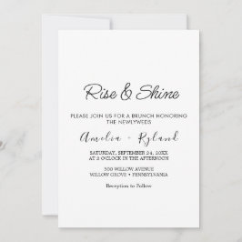 Convite de Café da Manhã de Casamento com Caligraf