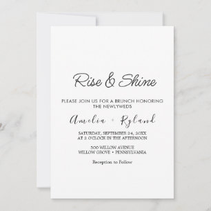 Convite de Café da Manhã de Casamento com Caligraf