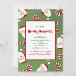 Convite de Café da Manhã de Natal Açúcar de Cevada