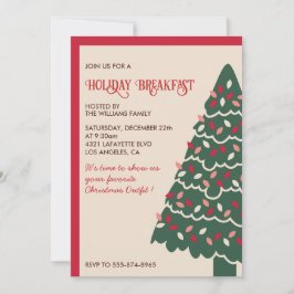 Convite de Café da Manhã de Natal Árvore Gigante C