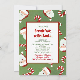 Convite de Café da Manhã de Natal com Papai Noel C
