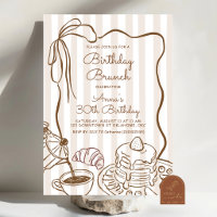 Convite de café para brunch de aniversário caprich