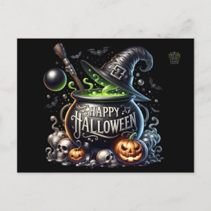 Convite de Caldeirão Feliz Halloween