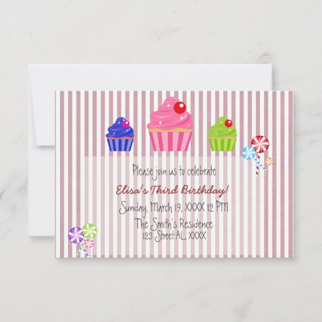 Convite de Candyland (Frente)