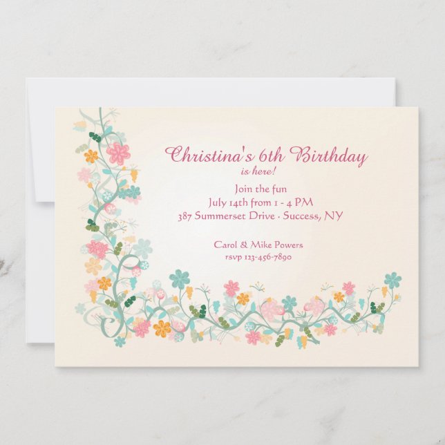 Convite de canto do Floret (Frente)