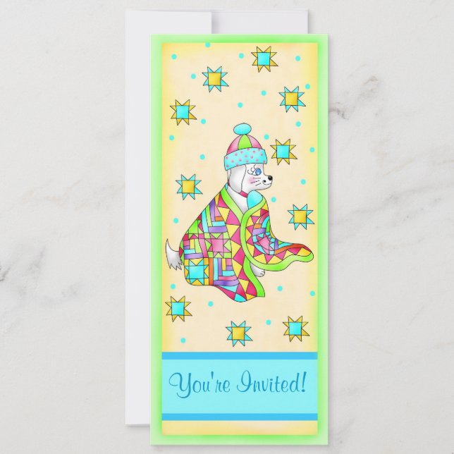 Convite de Cão de Quilover Personalizável (Frente)