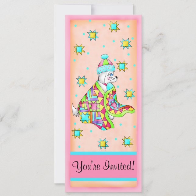 Convite de Cão de Quilover Personalizável (Frente)