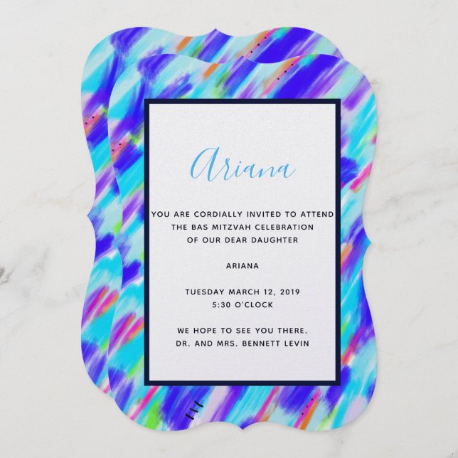 Convite de Caos Colorido (Frente/Verso)