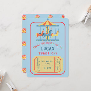 Convite de Carousel Birthday