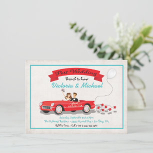Convite de carro para Recepção de Brunch Pós-Casam