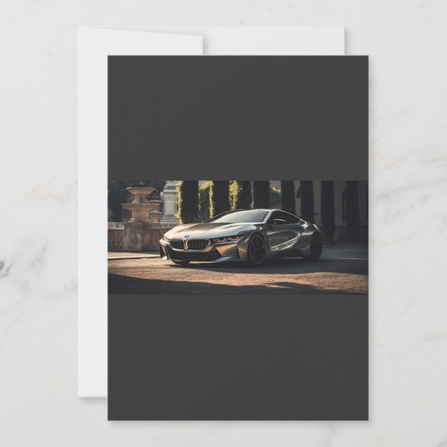 Convite De Carros De Corrida Futurística Em Alumín (Frente)