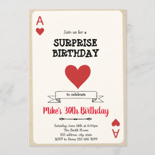 convite de carta de jogo de cassino