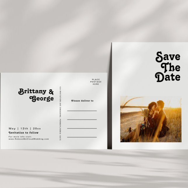 Convite De Carta Para Economizar Foto De Letreiro  (Criador carregado)