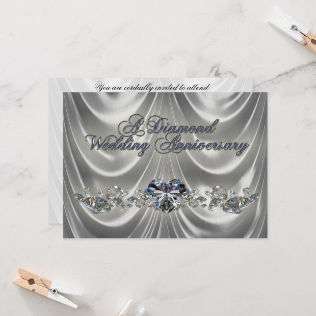 Convite de Cartão de Aniversário de Casamento de D (Frente/Verso In Situ)