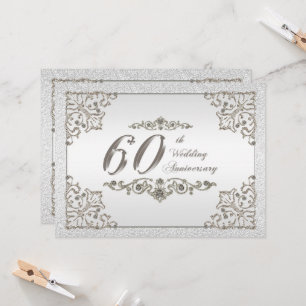 Convite de Cartão de Bodas de 60 Anos