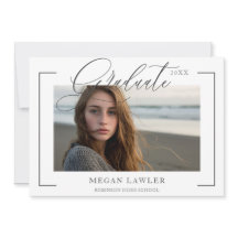 Convite de cartão de foto de festa de graduado com