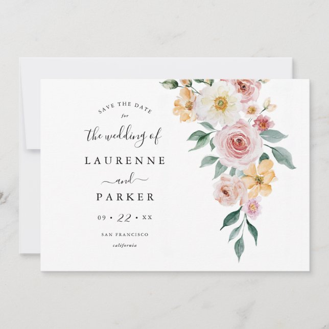 Convite de Cartão de Foto para Salvar a Data com S (Frente)