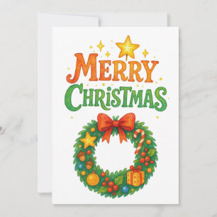 Convite de cartão de Natal feliz
