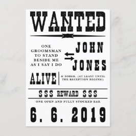 Convite de cartão de padrinho procurado ao estilo 