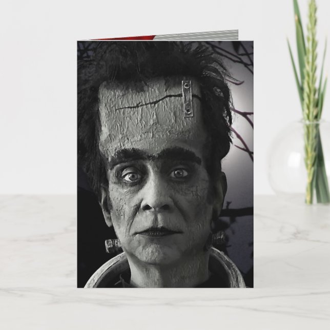 Convite de cartão dobrado para festa de fantasias  (Frente)