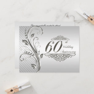 Convite de Cartão para 60º Aniversário de Casament