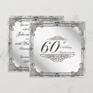Convite de Cartão para 60º Aniversário de Casament