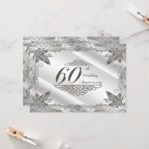 Convite de Cartão para 60º Aniversário de Casament