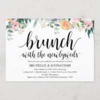 Convite de Cartão para Brunch Pós-Casamento ao Cre