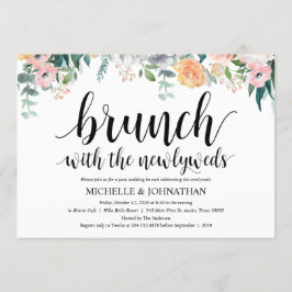 Convite de Cartão para Brunch Pós-Casamento ao Cre