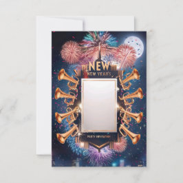 Convite de Cartão para Festa de Ano Novo