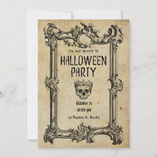 Convite de cartão para festa de Halloween Antiga e