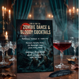Convite de Cartão para Festa de Halloween Dança do