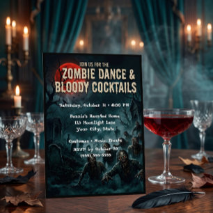 Convite de Cartão para Festa de Halloween Dança do