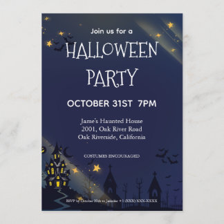 Convite de Cartão para Festa de Halloween Espetacu