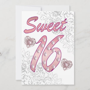 Convite de cartão para Sweet 16 / Saudação
