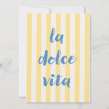 Convite de Cartão-Postal com Citação Italiana La D