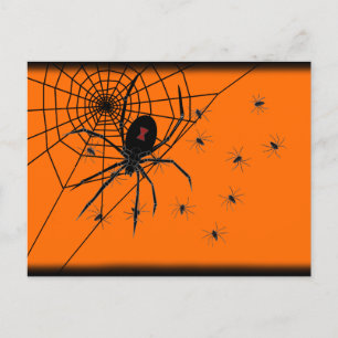 Convite de Cartão Postal de Aranhas da Festa