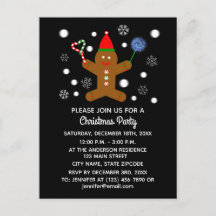 Convite de cartão postal do homem de biscoito de g