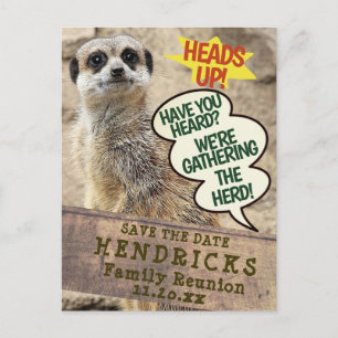 Convite de cartão postal engraçado para reunião de