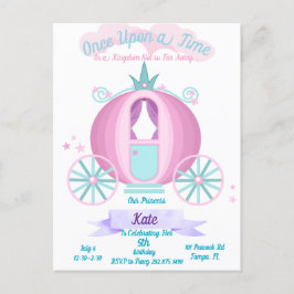 Convite de cartão postal para festa de aniversário