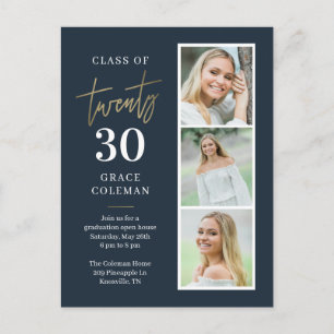 Convite de Cartão Postal para Festa de Formatura n