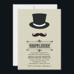 Convite de Cartola e Bigode<br><div class="desc">Um convite de cavalheiro adequado para aniversários, despedidas de solteiro e mais. (FP) O cartão é fácil de personalizar com sua redação, fonte, cor da fonte e escolha de seis tipos de papel. Não é exatamente o que você está procurando? Todos os nossos produtos podem ser personalizados para atender às...</div>