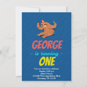 Convite de Cartoon Personalizado de Lama Infantil