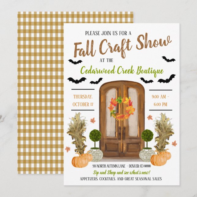 Convite de Casa Aberta de Outono (Frente/Verso)