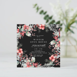 Convite de Casa Aberta Floral em Aquarela para Fer