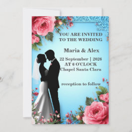✨ Convite de Casal Floral Para Uso no Casamento ✨